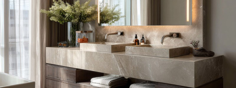 High-End Double Basin Floating Vanity