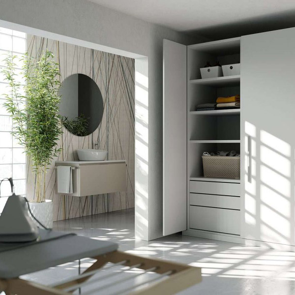 Minimalista Skin-Feel rejtett szekrényajtó